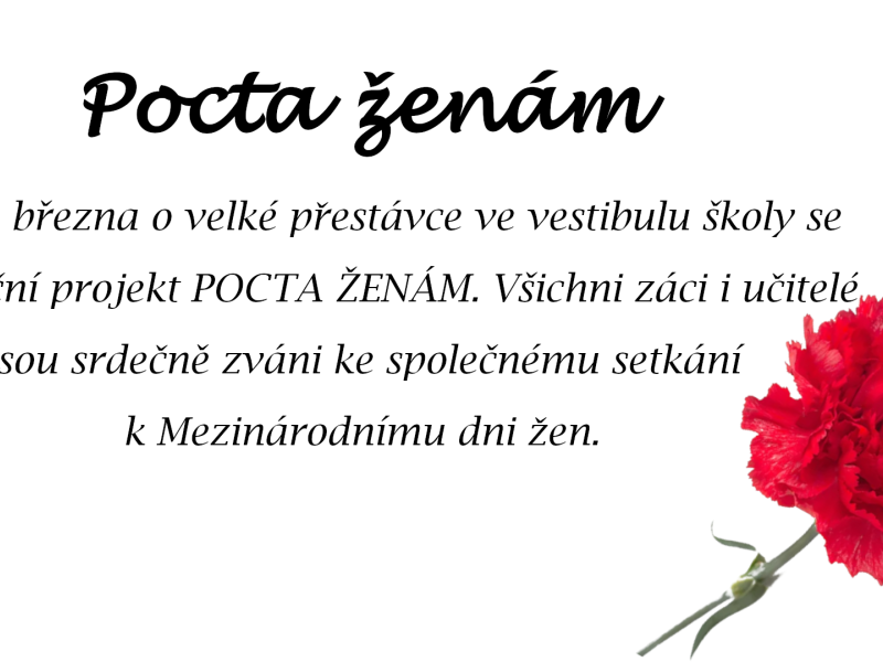 Pocta ženám – pozvánka