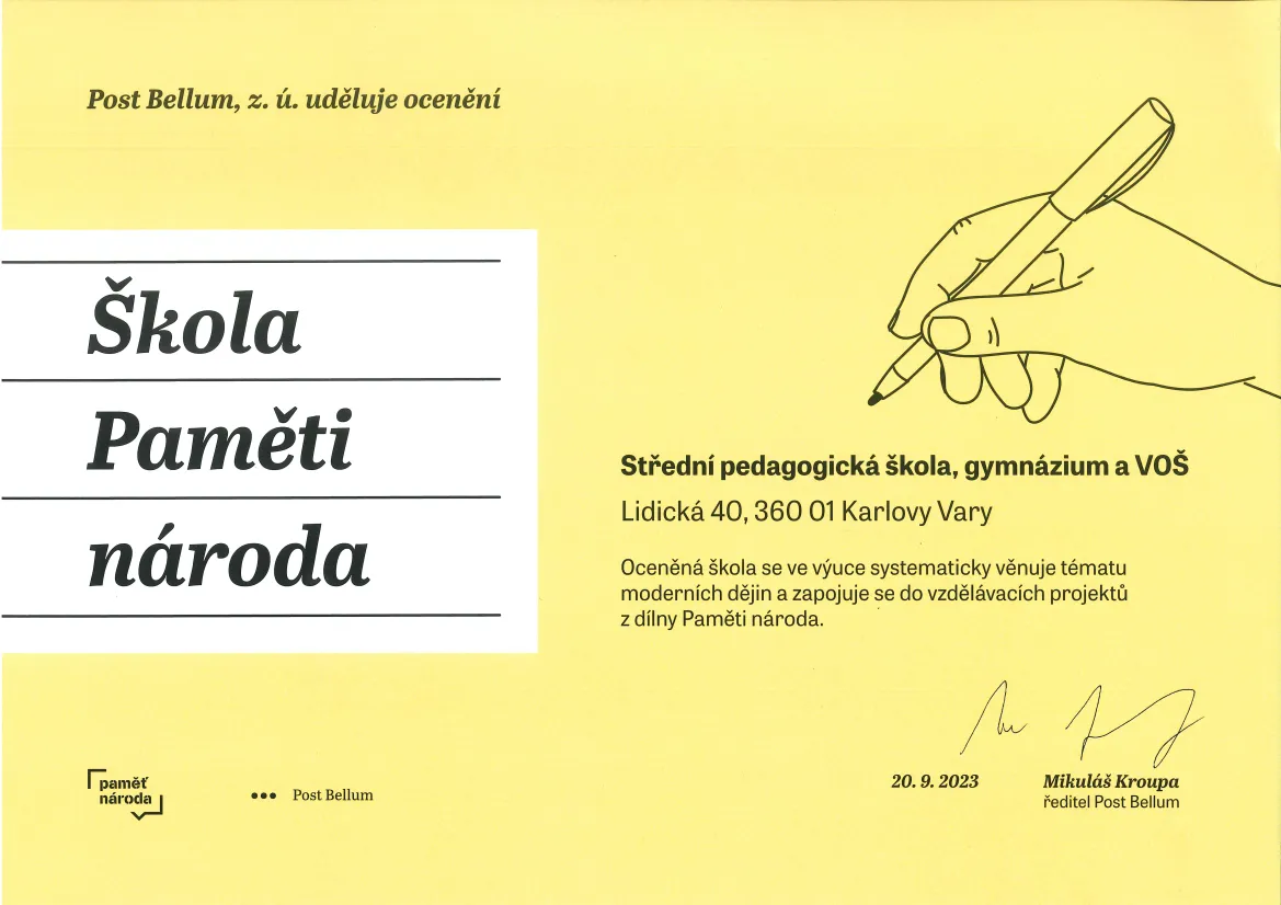 Škola paměti národa 2023